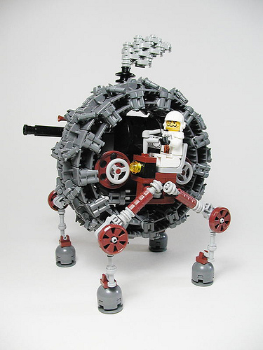 Illustration for article titled Steampunk LEGO Jabba Barge, Slave I and Other Amazing Steam Wars Models